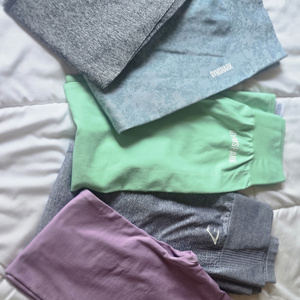 Gymshark Mint, Lilac, and Gray Legging Set - Picture 2 of 2